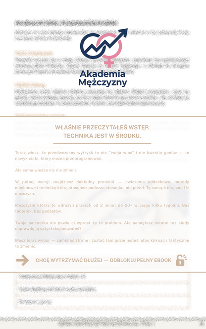 Wytrzymaj Dłużej - Kompletny Przewodnik Kontroli Wytrysku [E-Book PDF]