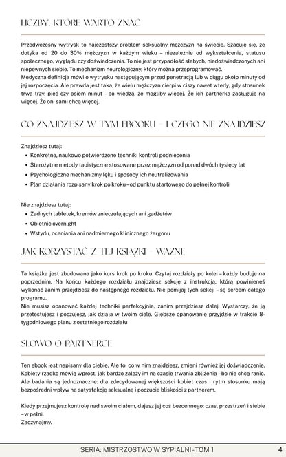Wytrzymaj Dłużej - Kompletny Przewodnik Kontroli Wytrysku [E-Book PDF]